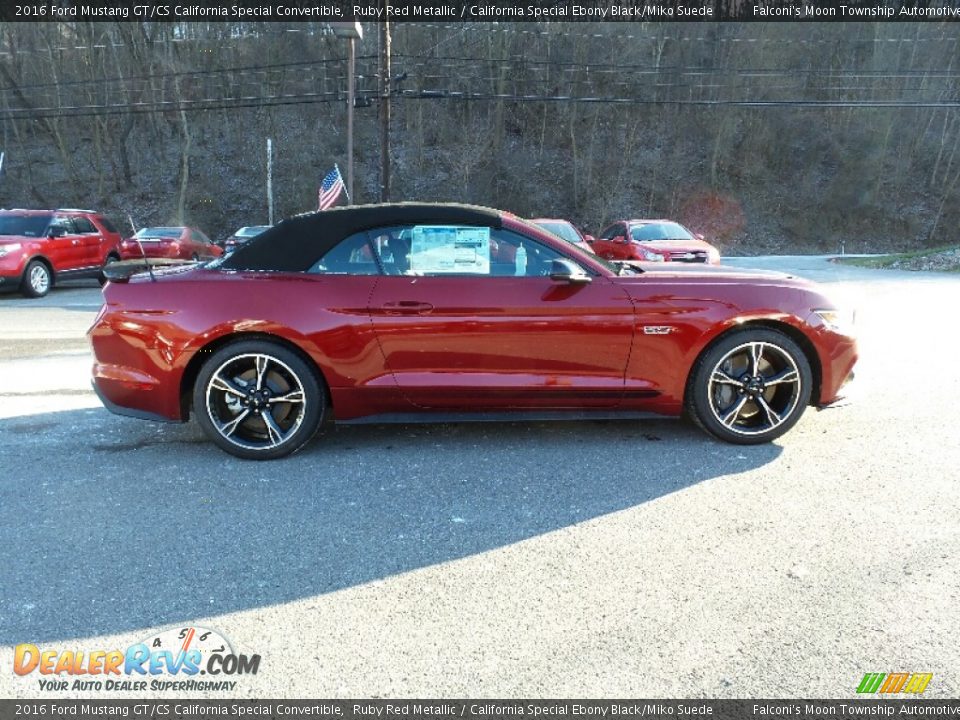 2016 Ford Mustang GT/CS California Special Convertible Ruby Red Metallic / California Special Ebony Black/Miko Suede Photo #3