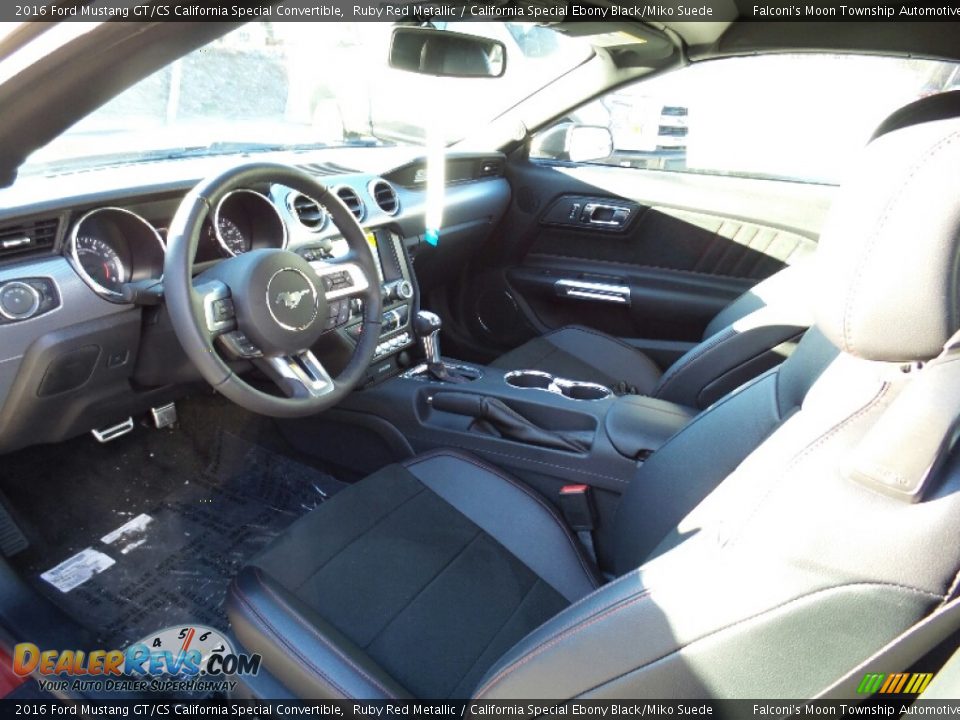 California Special Ebony Black/Miko Suede Interior - 2016 Ford Mustang GT/CS California Special Convertible Photo #5