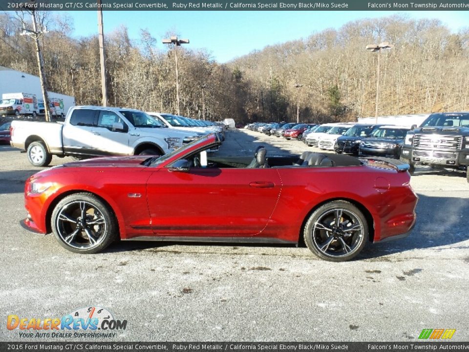 2016 Ford Mustang GT/CS California Special Convertible Ruby Red Metallic / California Special Ebony Black/Miko Suede Photo #6