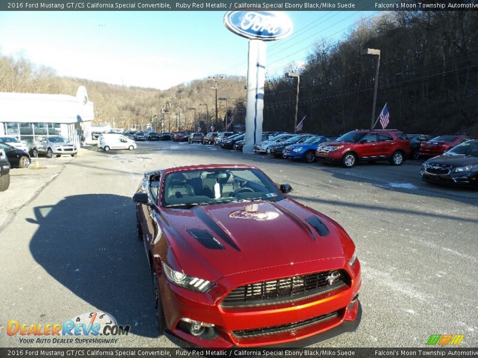 2016 Ford Mustang GT/CS California Special Convertible Ruby Red Metallic / California Special Ebony Black/Miko Suede Photo #9