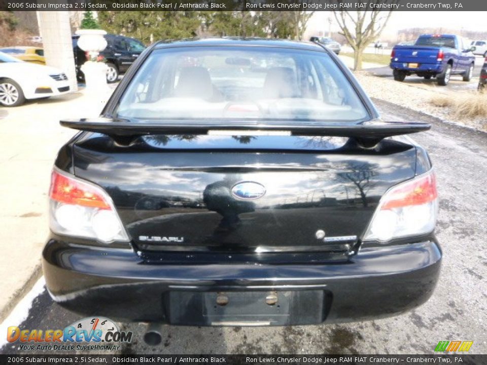 2006 Subaru Impreza 2.5i Sedan Obsidian Black Pearl / Anthracite Black Photo #10