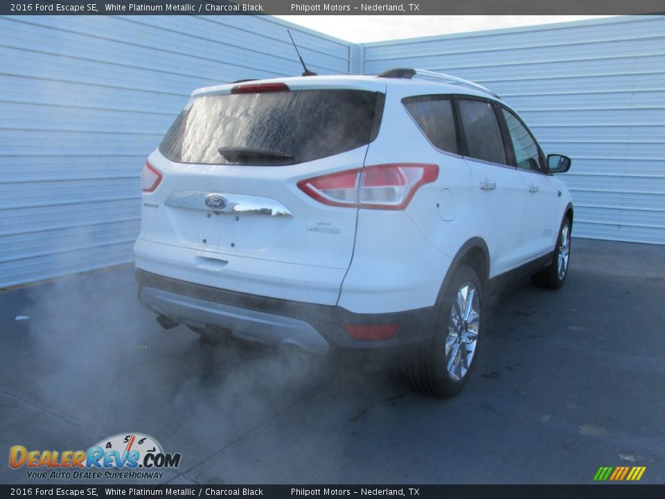 2016 Ford Escape SE White Platinum Metallic / Charcoal Black Photo #4