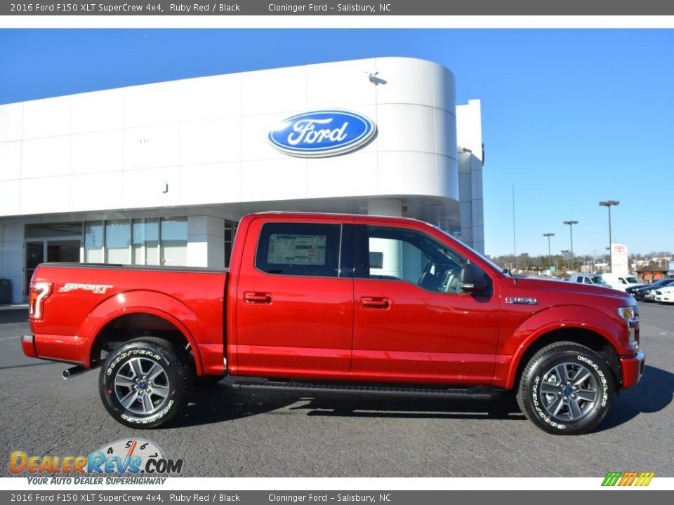 2016 Ford F150 XLT SuperCrew 4x4 Ruby Red / Black Photo #2