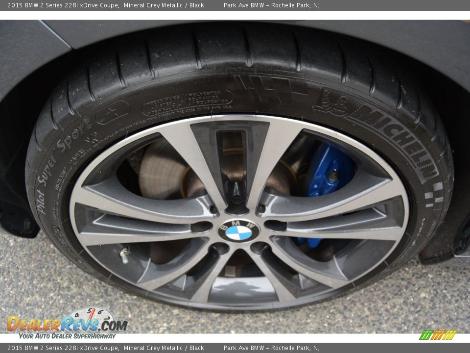 2015 BMW 2 Series 228i xDrive Coupe Mineral Grey Metallic / Black Photo #32