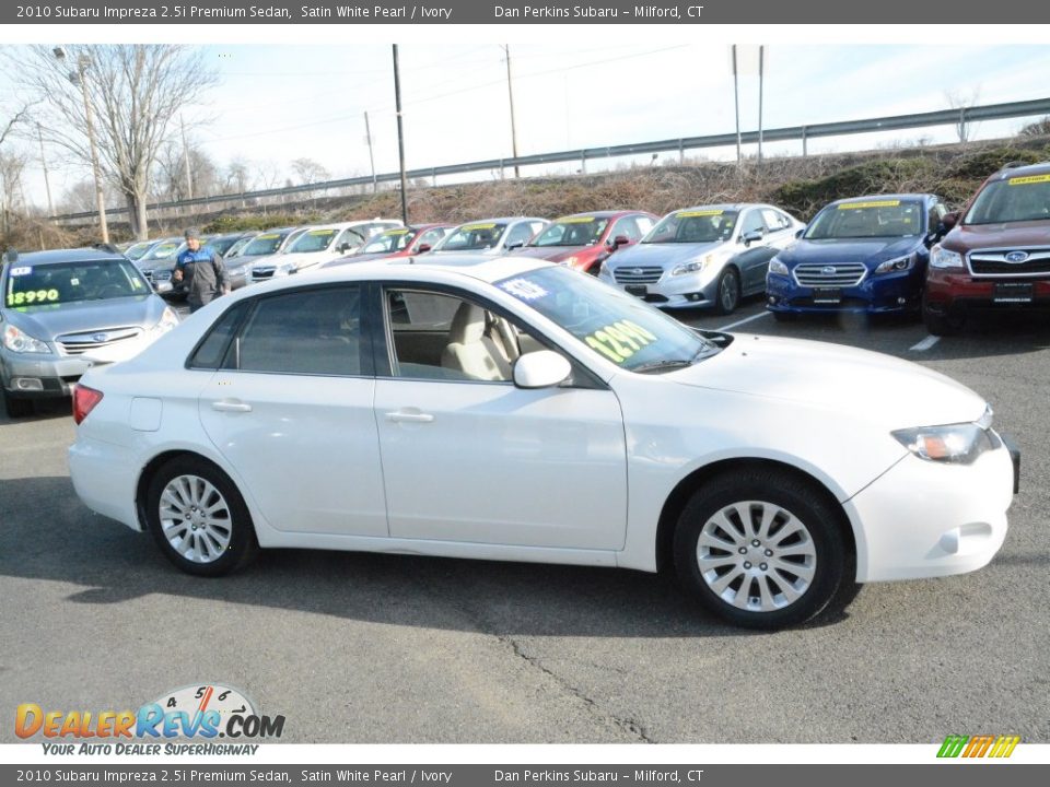 2010 Subaru Impreza 2.5i Premium Sedan Satin White Pearl / Ivory Photo #4