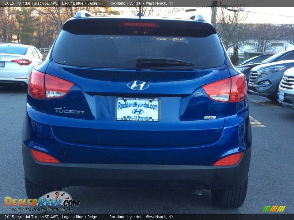 2015 Hyundai Tucson SE AWD Laguna Blue / Beige Photo #5