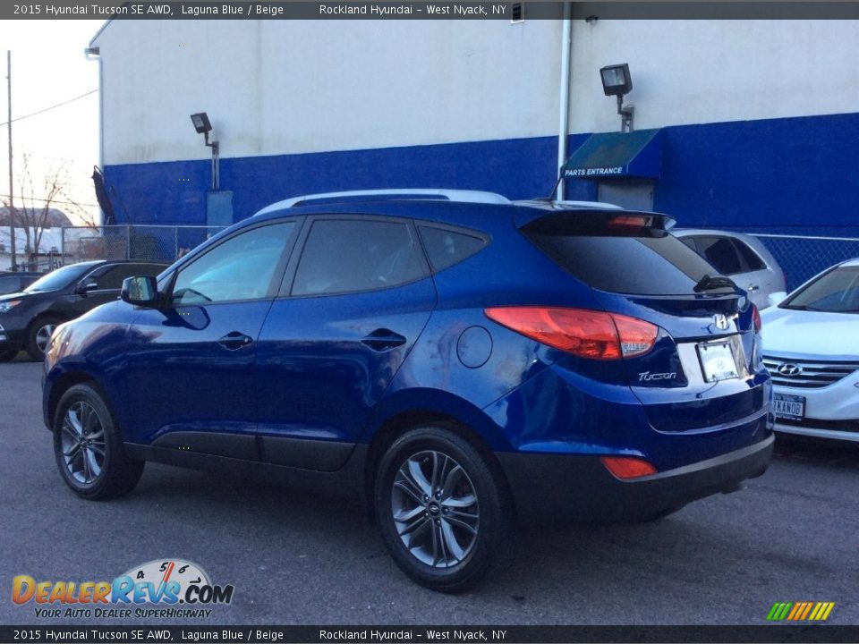 2015 Hyundai Tucson SE AWD Laguna Blue / Beige Photo #6