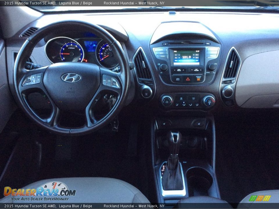 2015 Hyundai Tucson SE AWD Laguna Blue / Beige Photo #13