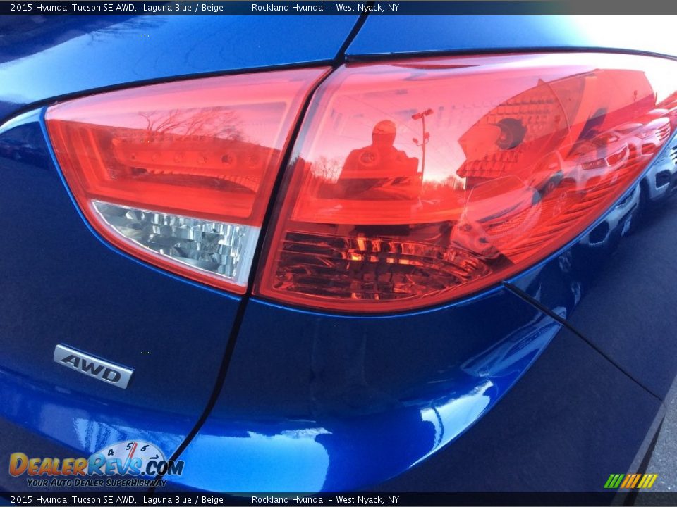2015 Hyundai Tucson SE AWD Laguna Blue / Beige Photo #23
