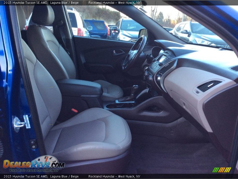 2015 Hyundai Tucson SE AWD Laguna Blue / Beige Photo #27