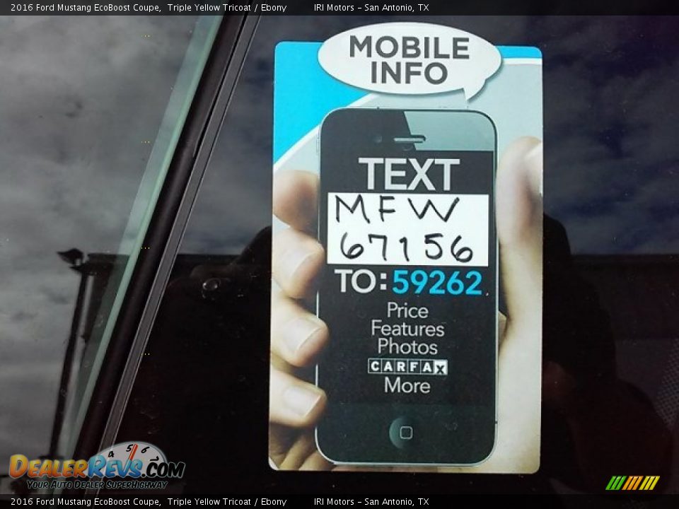 Dealer Info of 2016 Ford Mustang EcoBoost Coupe Photo #2