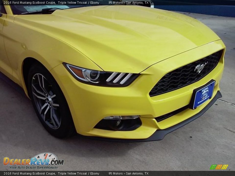 2016 Ford Mustang EcoBoost Coupe Triple Yellow Tricoat / Ebony Photo #3