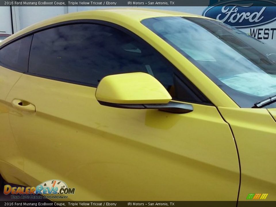 2016 Ford Mustang EcoBoost Coupe Triple Yellow Tricoat / Ebony Photo #5