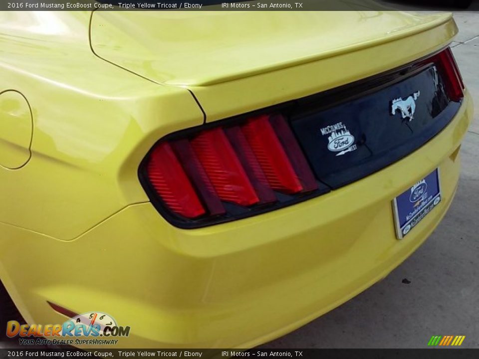 2016 Ford Mustang EcoBoost Coupe Triple Yellow Tricoat / Ebony Photo #10