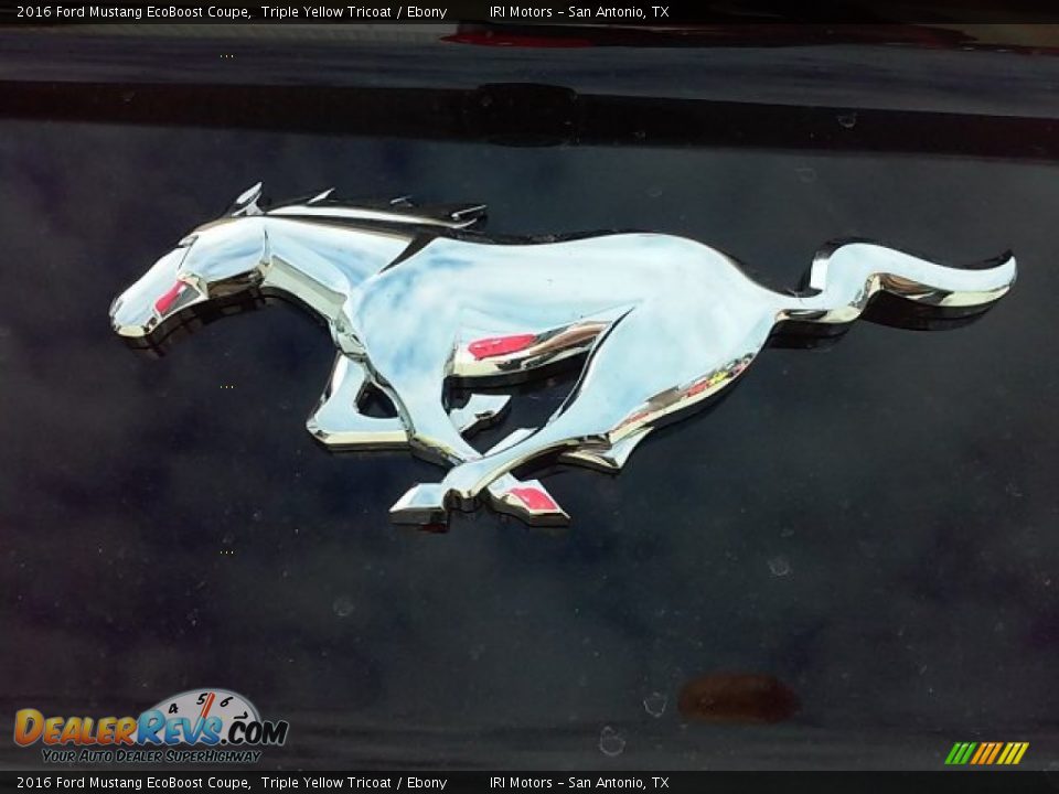 2016 Ford Mustang EcoBoost Coupe Triple Yellow Tricoat / Ebony Photo #14