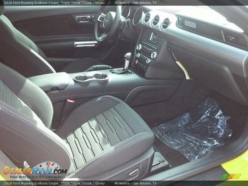2016 Ford Mustang EcoBoost Coupe Triple Yellow Tricoat / Ebony Photo #15