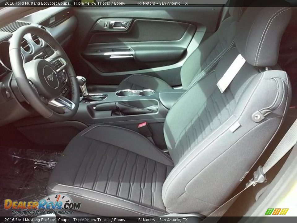 2016 Ford Mustang EcoBoost Coupe Triple Yellow Tricoat / Ebony Photo #19