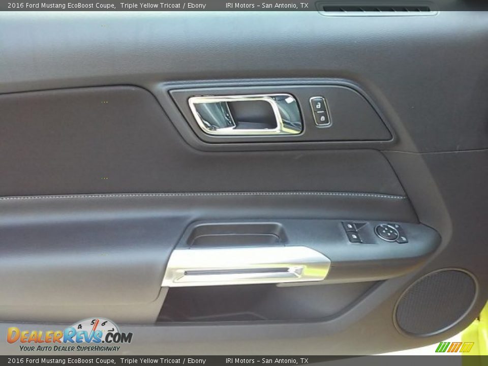2016 Ford Mustang EcoBoost Coupe Triple Yellow Tricoat / Ebony Photo #25