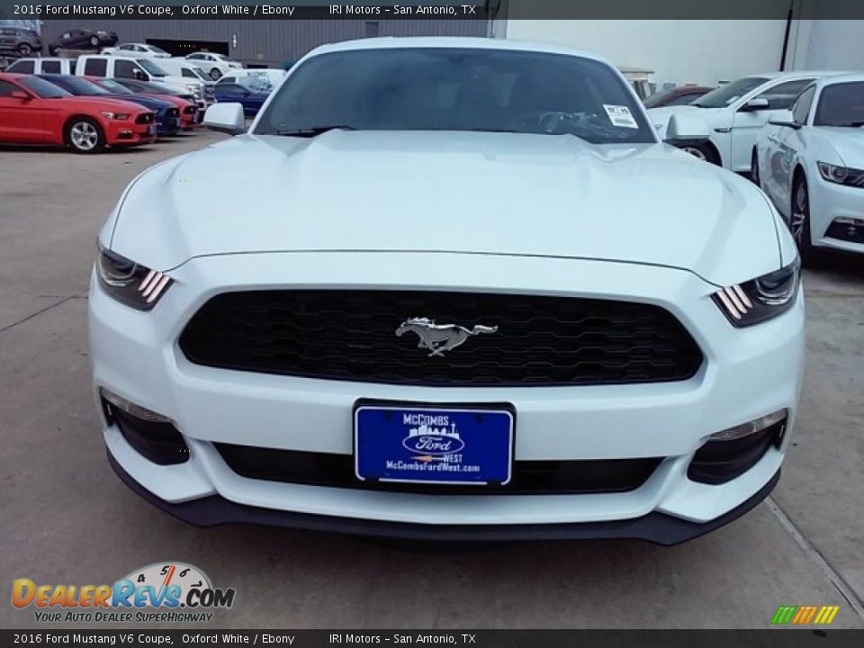 2016 Ford Mustang V6 Coupe Oxford White / Ebony Photo #6