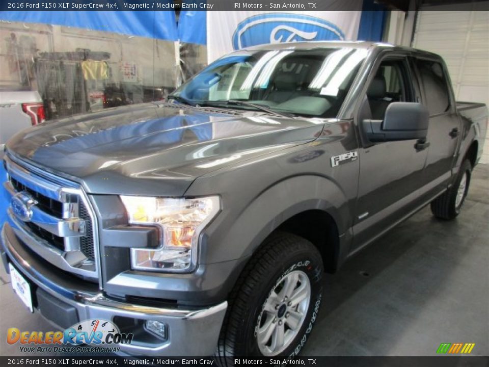 2016 Ford F150 XLT SuperCrew 4x4 Magnetic / Medium Earth Gray Photo #3