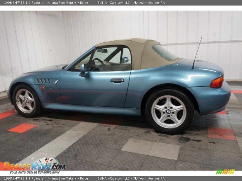 1998 BMW Z3 1.9 Roadster Atlanta Blue Metallic / Beige Photo #11