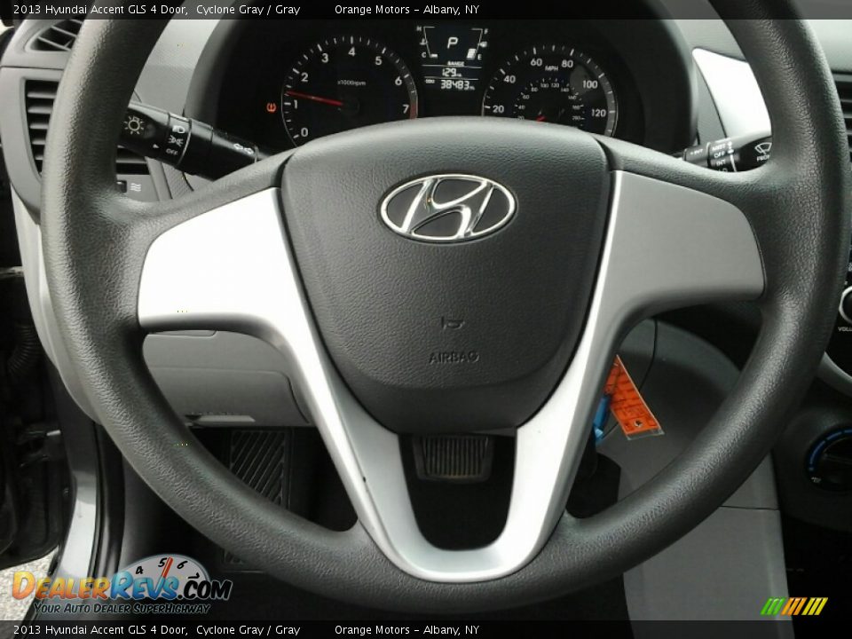 2013 Hyundai Accent GLS 4 Door Cyclone Gray / Gray Photo #10