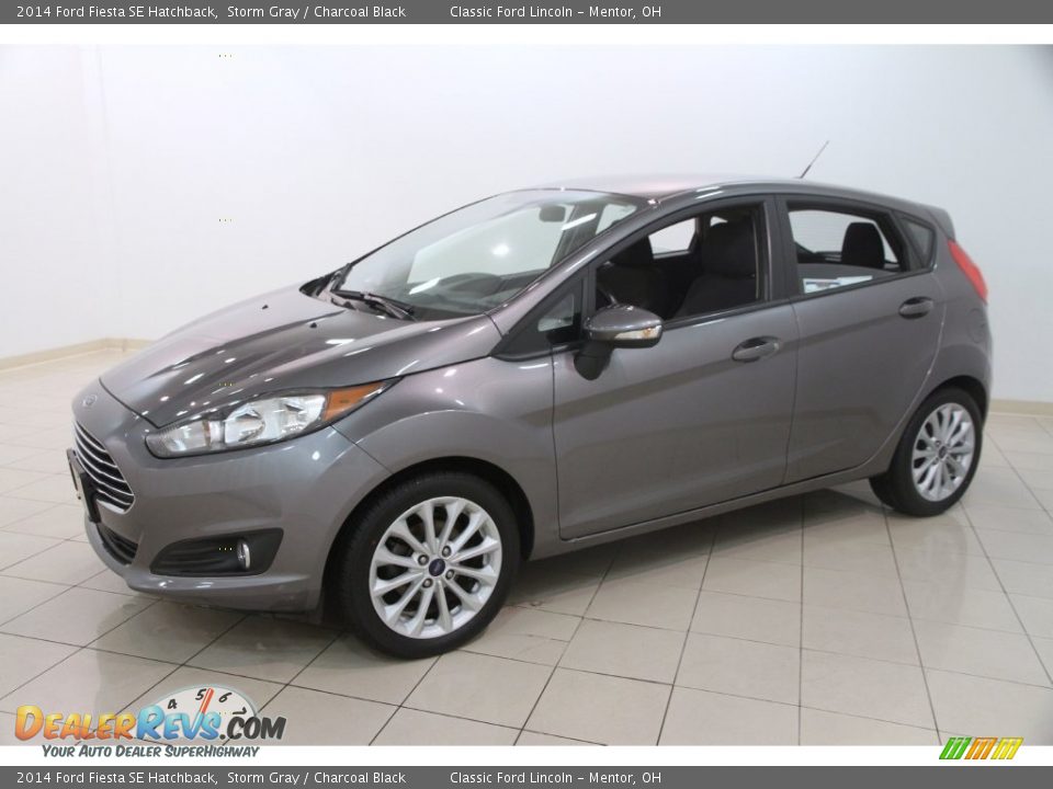 2014 Ford Fiesta SE Hatchback Storm Gray / Charcoal Black Photo #3