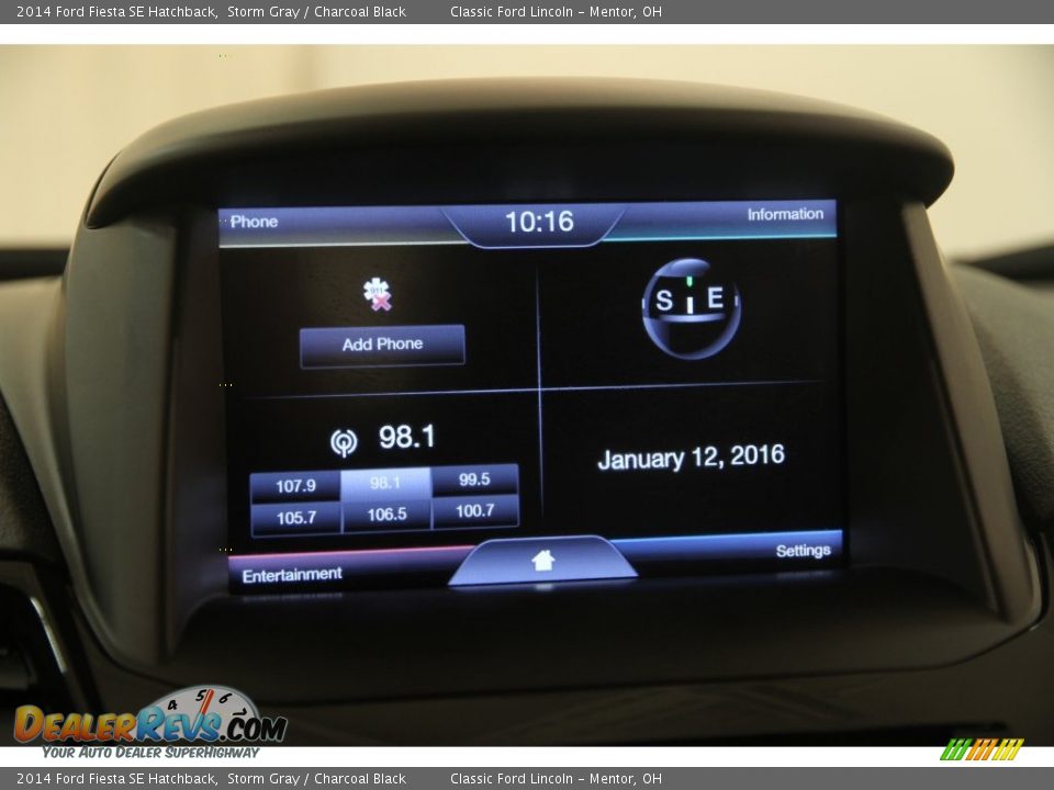 2014 Ford Fiesta SE Hatchback Storm Gray / Charcoal Black Photo #9