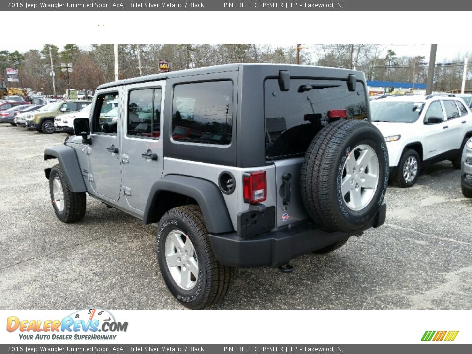 2016 Jeep Wrangler Unlimited Sport 4x4 Billet Silver Metallic / Black Photo #4