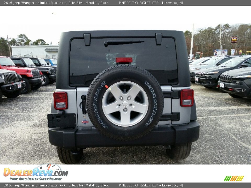 2016 Jeep Wrangler Unlimited Sport 4x4 Billet Silver Metallic / Black Photo #5