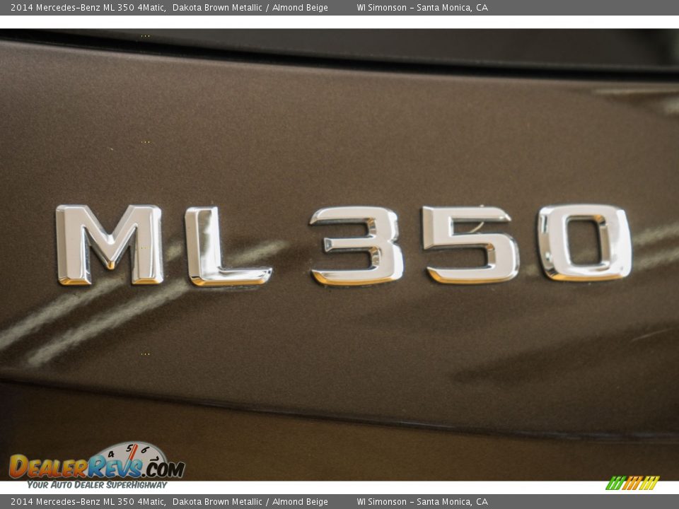 2014 Mercedes-Benz ML 350 4Matic Dakota Brown Metallic / Almond Beige Photo #7