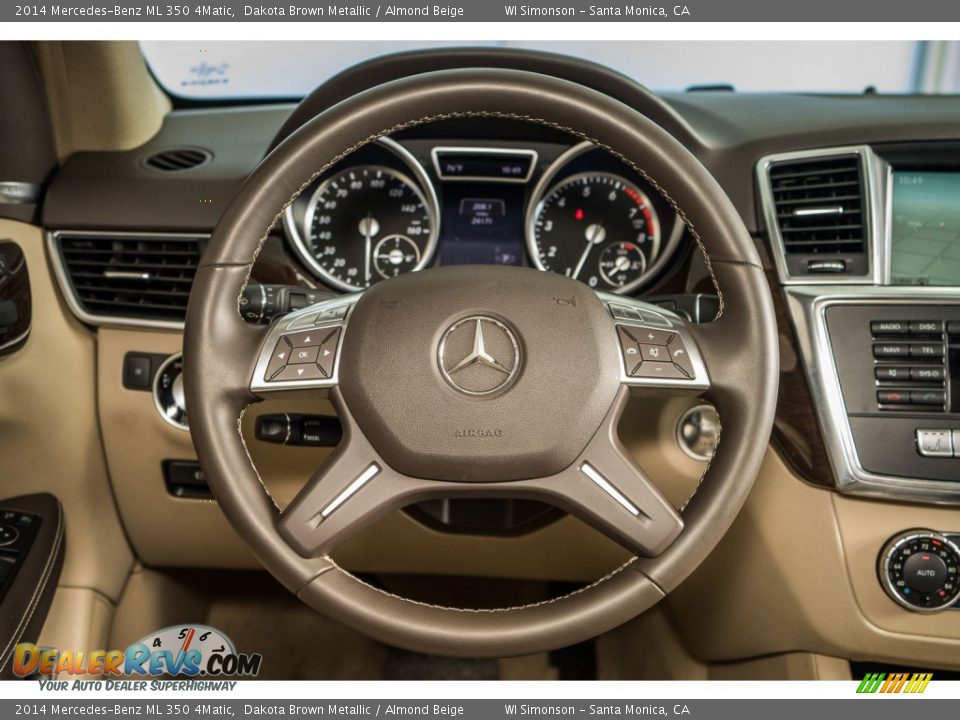 2014 Mercedes-Benz ML 350 4Matic Dakota Brown Metallic / Almond Beige Photo #16