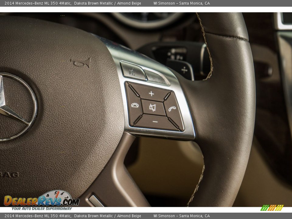 2014 Mercedes-Benz ML 350 4Matic Dakota Brown Metallic / Almond Beige Photo #17