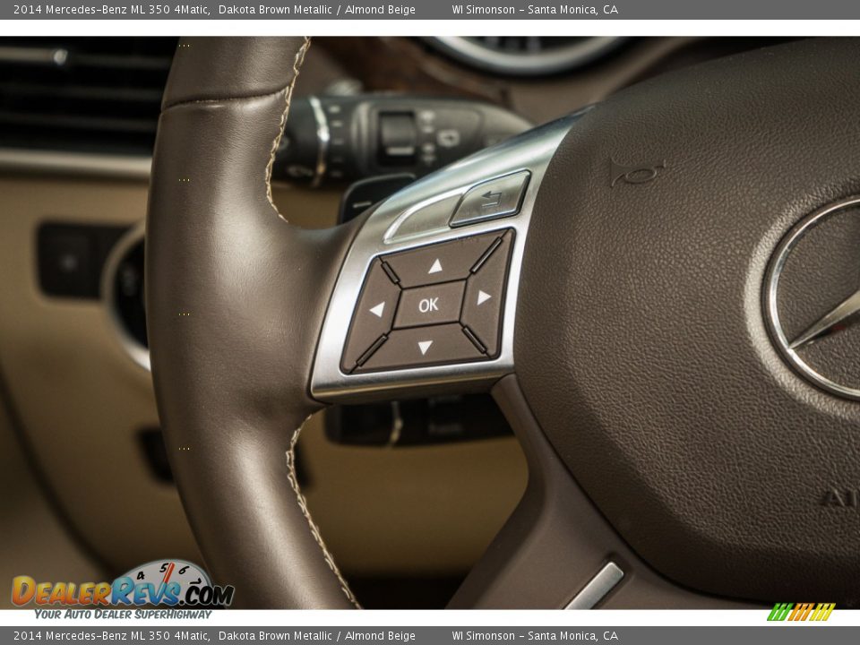 2014 Mercedes-Benz ML 350 4Matic Dakota Brown Metallic / Almond Beige Photo #18