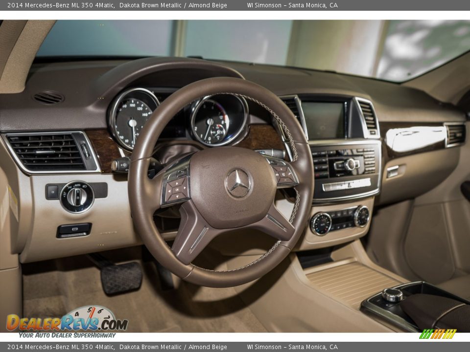 2014 Mercedes-Benz ML 350 4Matic Dakota Brown Metallic / Almond Beige Photo #19
