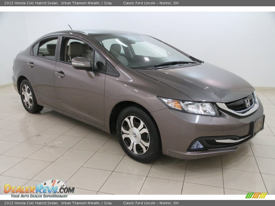 2013 Honda Civic Hybrid Sedan Urban Titanium Metallic / Gray Photo #1