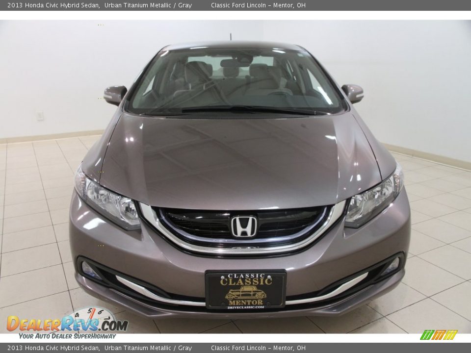 2013 Honda Civic Hybrid Sedan Urban Titanium Metallic / Gray Photo #2