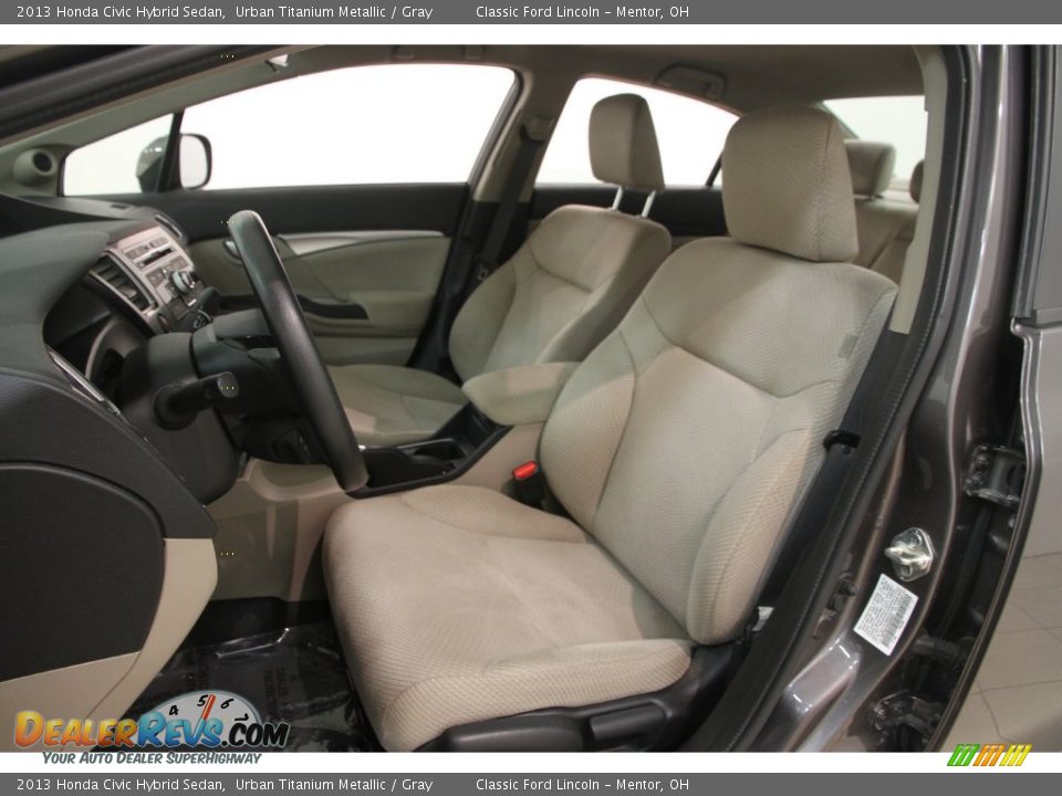 2013 Honda Civic Hybrid Sedan Urban Titanium Metallic / Gray Photo #5