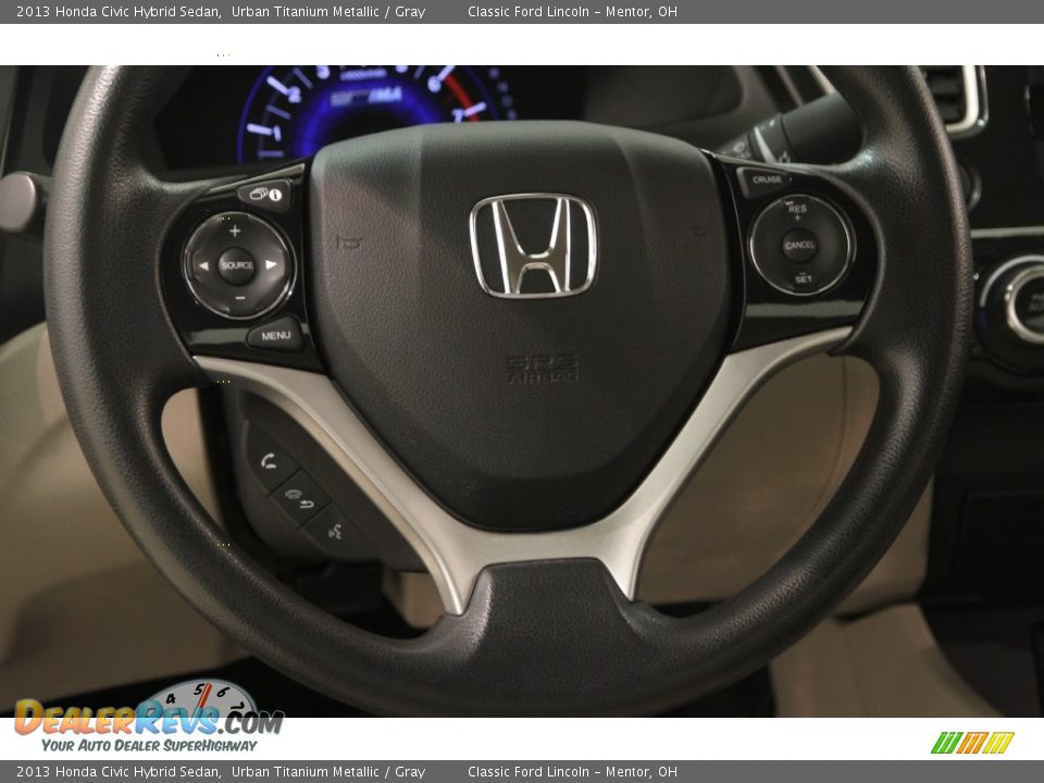 2013 Honda Civic Hybrid Sedan Urban Titanium Metallic / Gray Photo #6