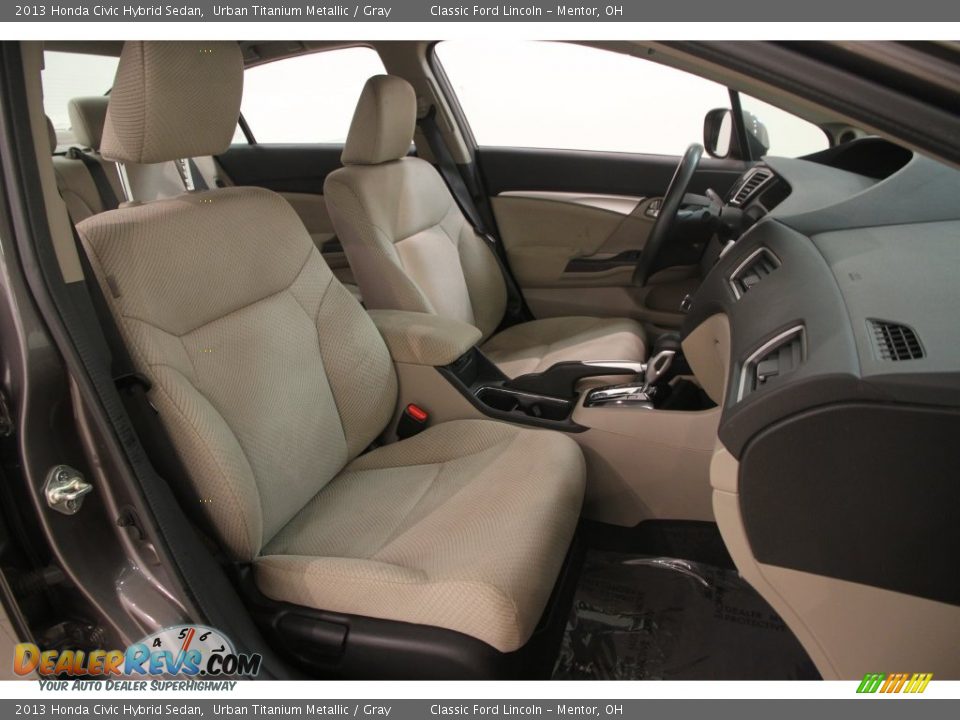 2013 Honda Civic Hybrid Sedan Urban Titanium Metallic / Gray Photo #12
