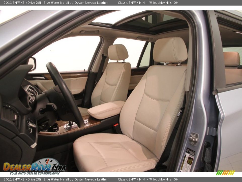 2011 BMW X3 xDrive 28i Blue Water Metallic / Oyster Nevada Leather Photo #4