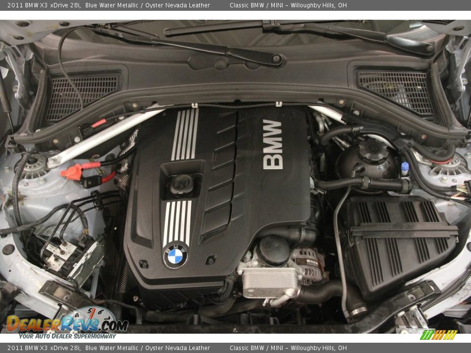 2011 BMW X3 xDrive 28i Blue Water Metallic / Oyster Nevada Leather Photo #19