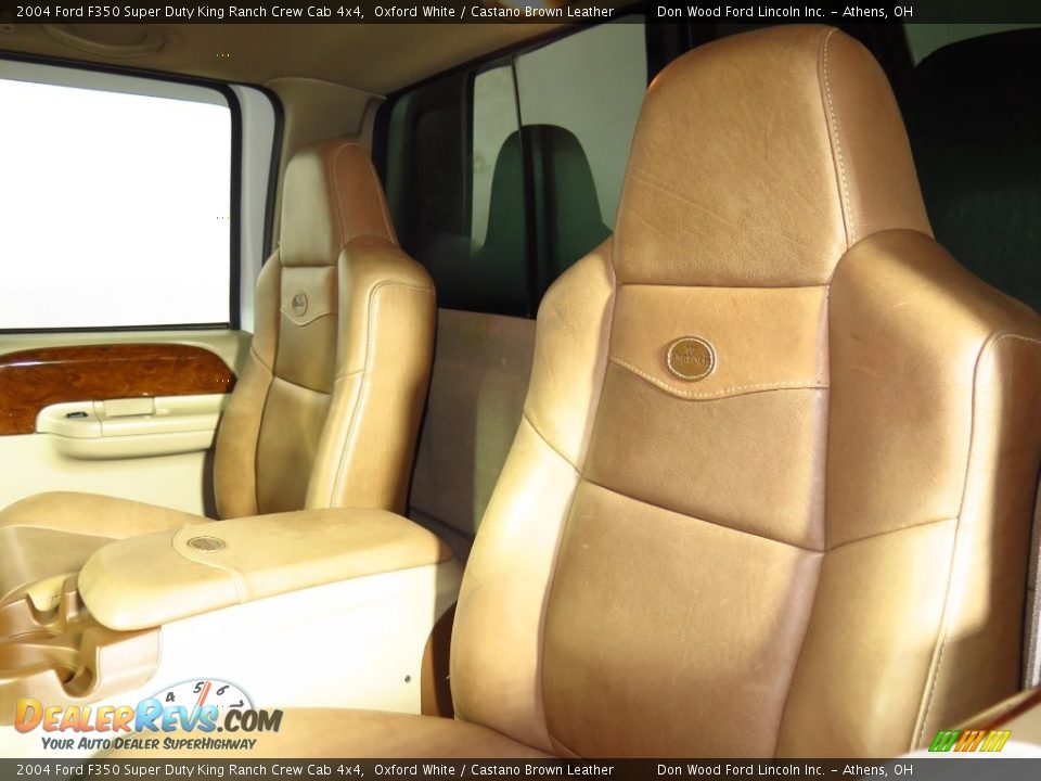 2004 Ford F350 Super Duty King Ranch Crew Cab 4x4 Oxford White / Castano Brown Leather Photo #5