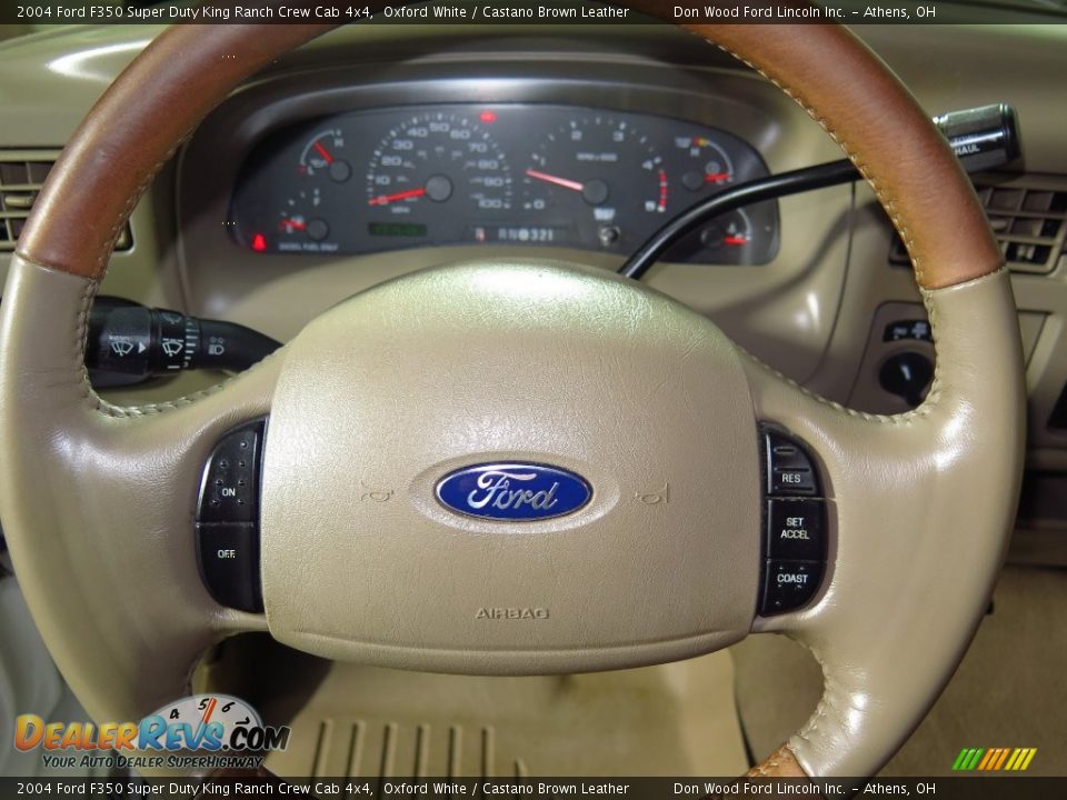 2004 Ford F350 Super Duty King Ranch Crew Cab 4x4 Oxford White / Castano Brown Leather Photo #6