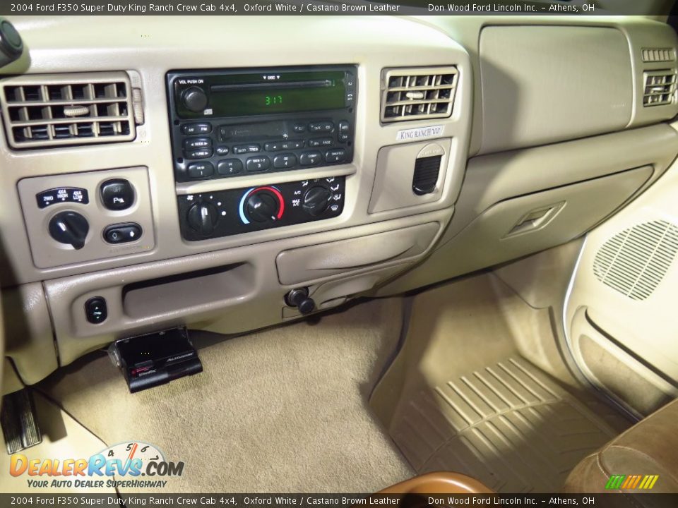 2004 Ford F350 Super Duty King Ranch Crew Cab 4x4 Oxford White / Castano Brown Leather Photo #8