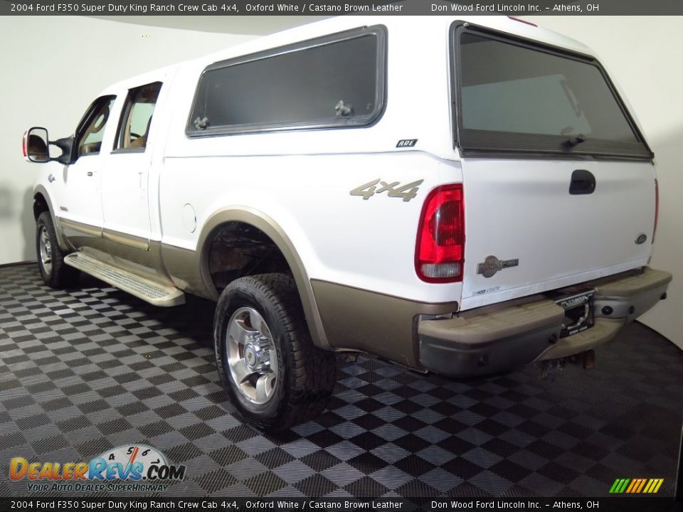 2004 Ford F350 Super Duty King Ranch Crew Cab 4x4 Oxford White / Castano Brown Leather Photo #13