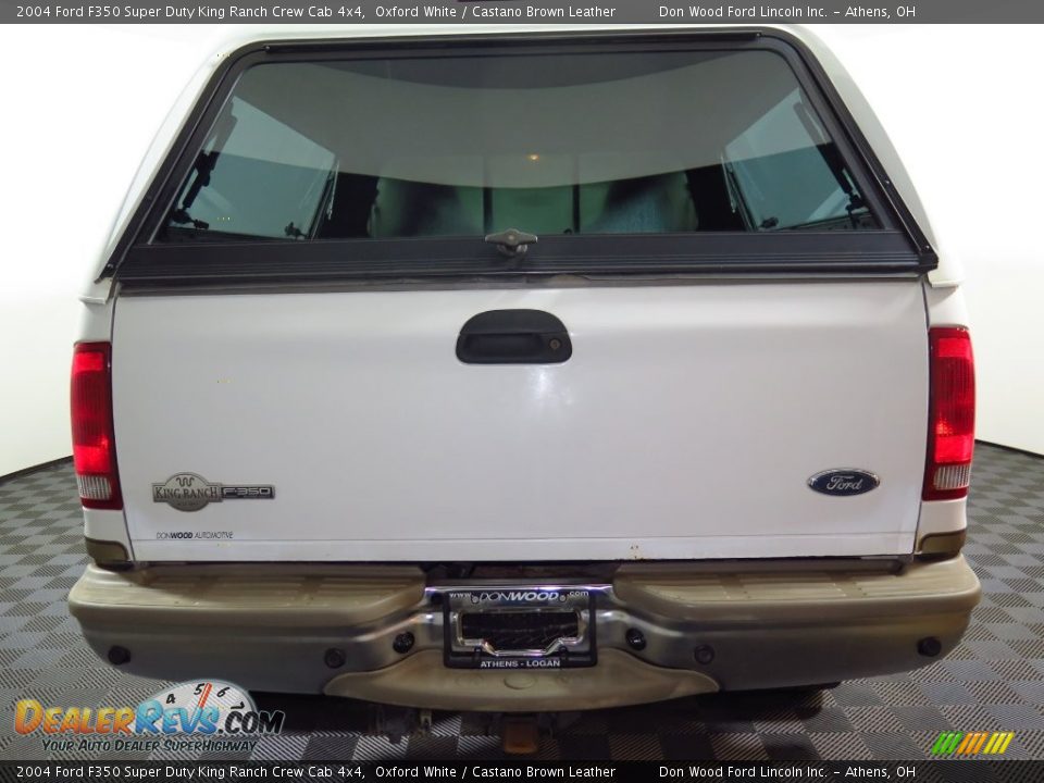 2004 Ford F350 Super Duty King Ranch Crew Cab 4x4 Oxford White / Castano Brown Leather Photo #14