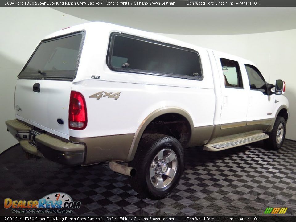 2004 Ford F350 Super Duty King Ranch Crew Cab 4x4 Oxford White / Castano Brown Leather Photo #15