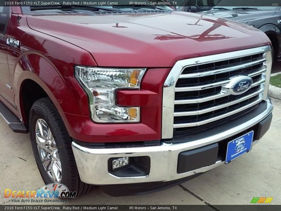 2016 Ford F150 XLT SuperCrew Ruby Red / Medium Light Camel Photo #3