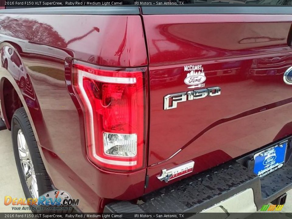 2016 Ford F150 XLT SuperCrew Ruby Red / Medium Light Camel Photo #13